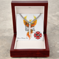 You Save Lives firefighter support engraved cross necklace reminding heroes to prioritize their own health.