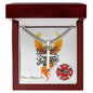 The Toughest Fights firefighter engraved cross honoring invisible mental health battles and everyday heroism.