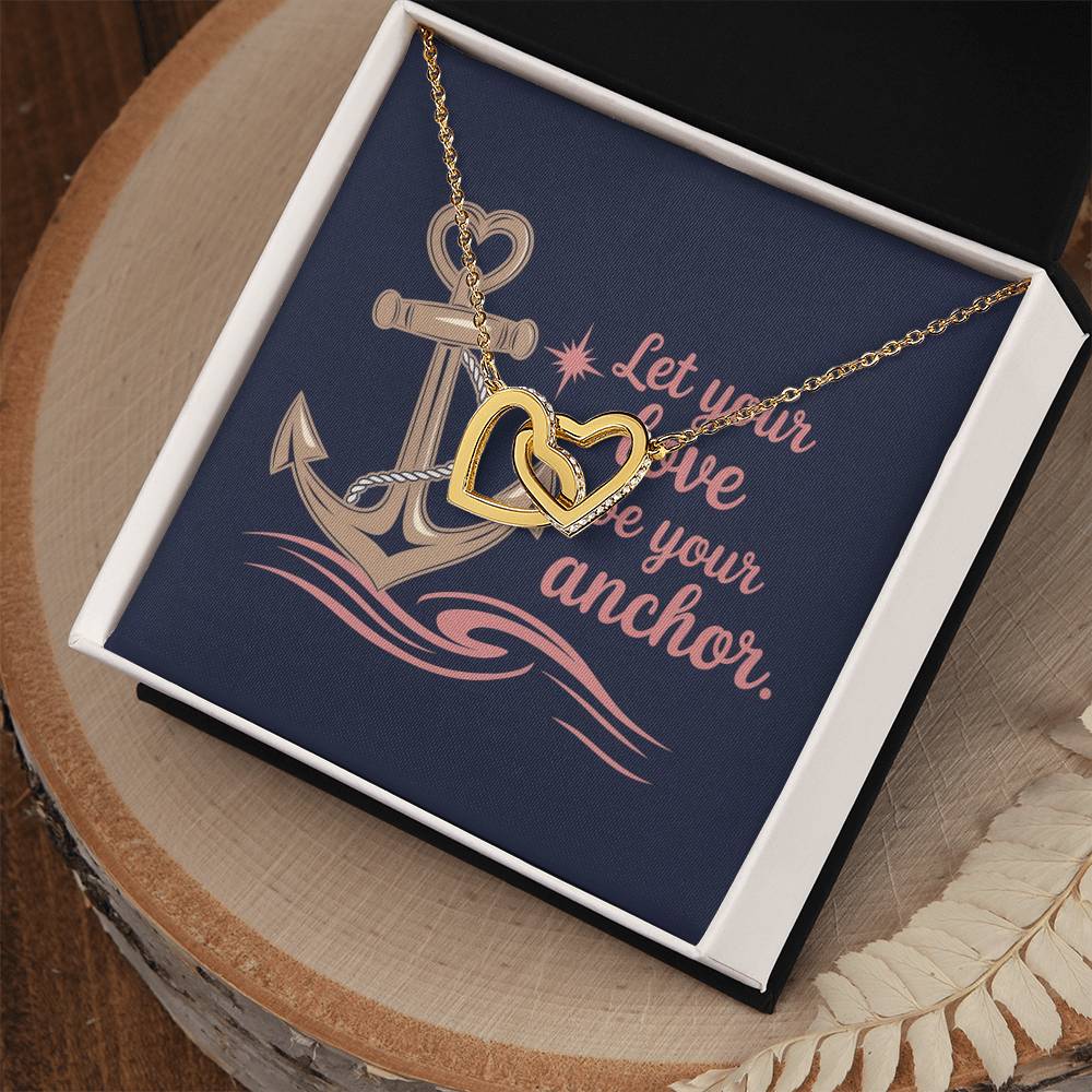 Let Love Anchor Your Journey - Interlocking Hearts Necklace meaningful jewelry for comfort & emotional strength
