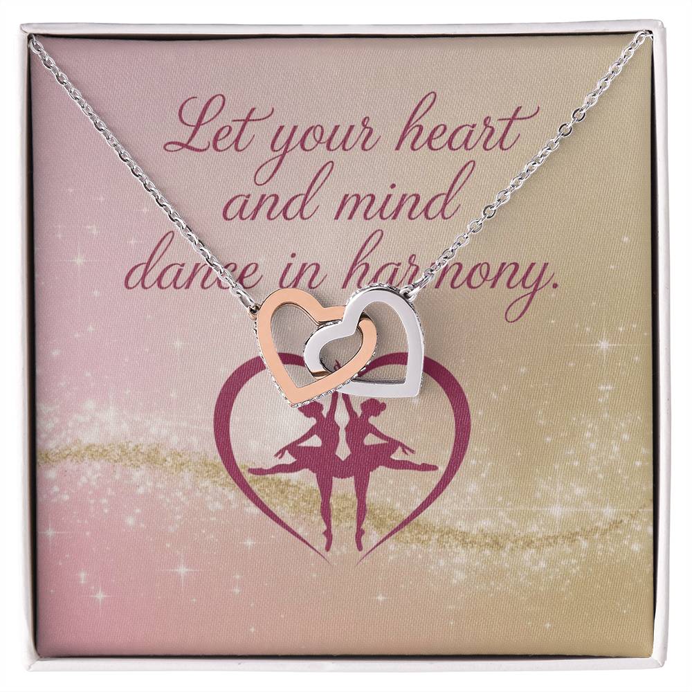 Let Heart and Mind Move Together - Interlocking Hearts Necklace harmony-inspired jewelry for joy & reflection