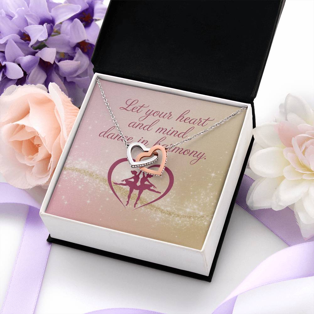 Let Heart and Mind Move Together - Interlocking Hearts Necklace harmony-inspired jewelry for joy & reflection