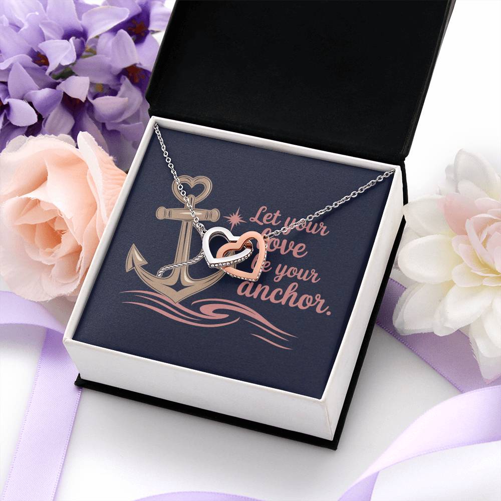 Let Love Anchor Your Journey - Interlocking Hearts Necklace meaningful jewelry for comfort & emotional strength