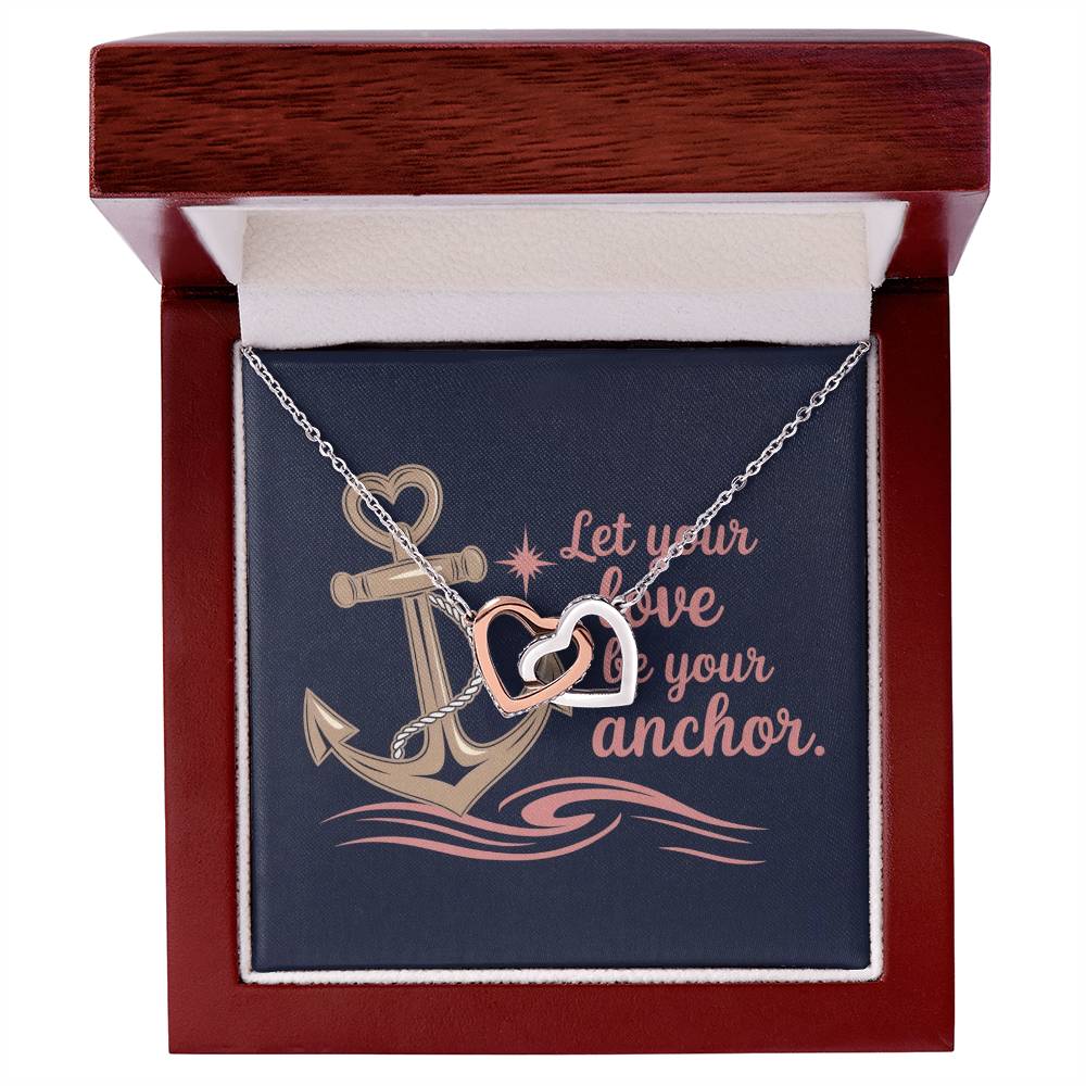 Let Love Anchor Your Journey - Interlocking Hearts Necklace meaningful jewelry for comfort & emotional strength