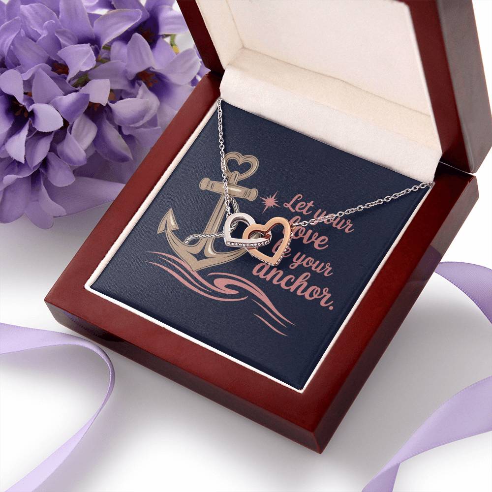 Let Love Anchor Your Journey - Interlocking Hearts Necklace meaningful jewelry for comfort & emotional strength