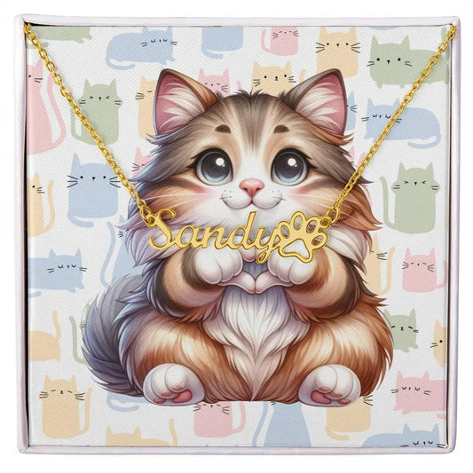 Norwegian Forest Cat Name Necklace