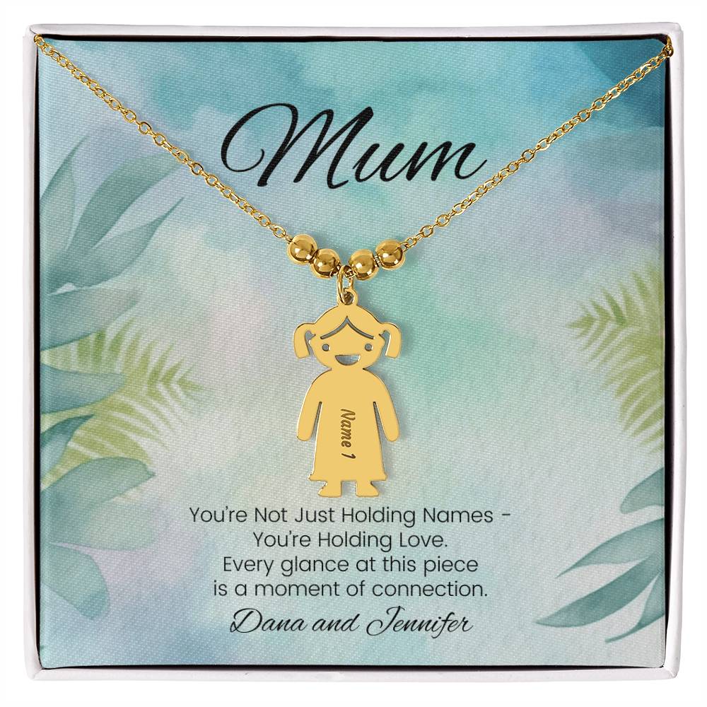 You’re not just holding names engraved kids charm necklace sentimental personalized gift for mom - MySisterIsASurvivor