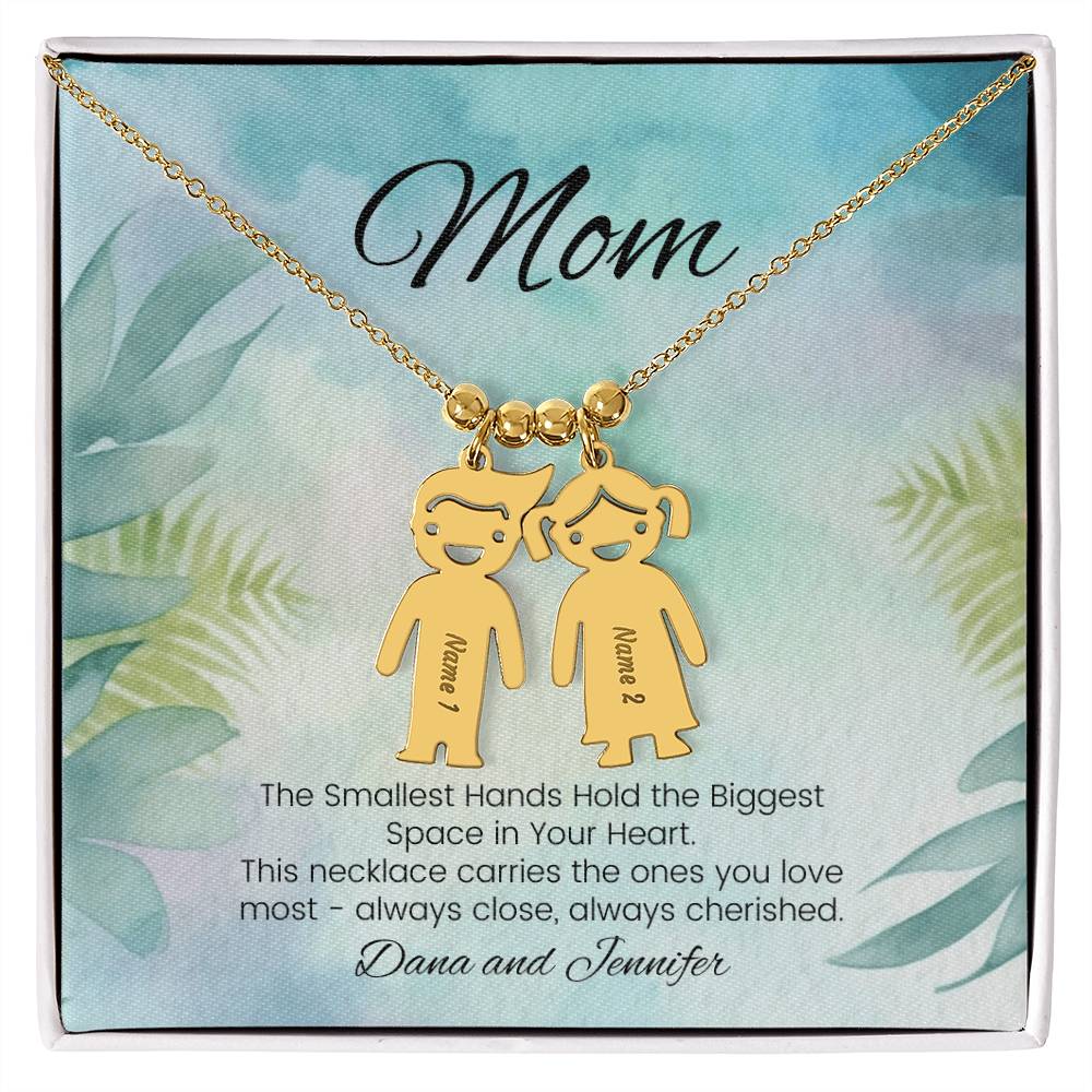 Smallest hands hold biggest space engraved baby keepsake necklace personalized mom gift - MySisterIsASurvivor