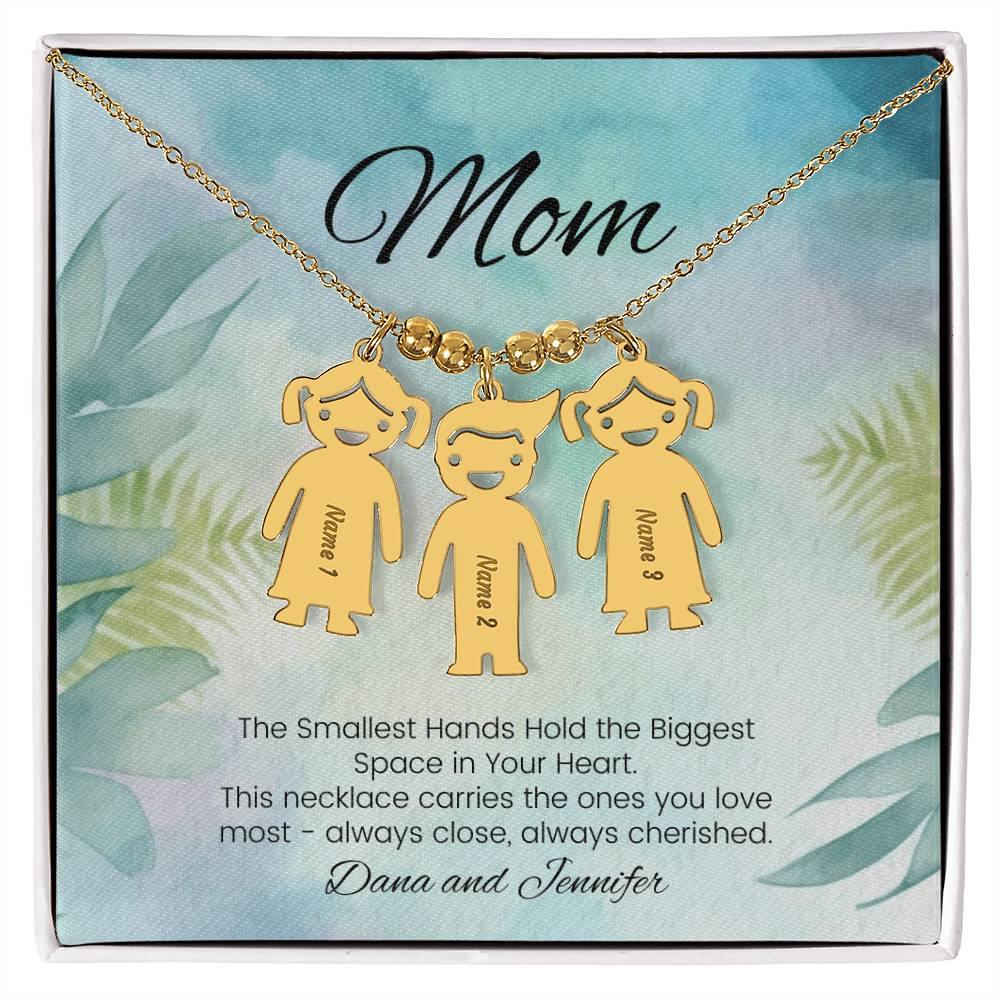 Smallest hands hold biggest space engraved baby keepsake necklace personalized mom gift - MySisterIsASurvivor