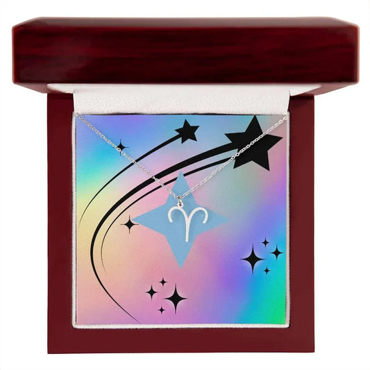 Shop our radiant zodiac symbol necklace dreamy iridescent featuring the Polished Stainless Steel style option from MySisterIsASurvivor.