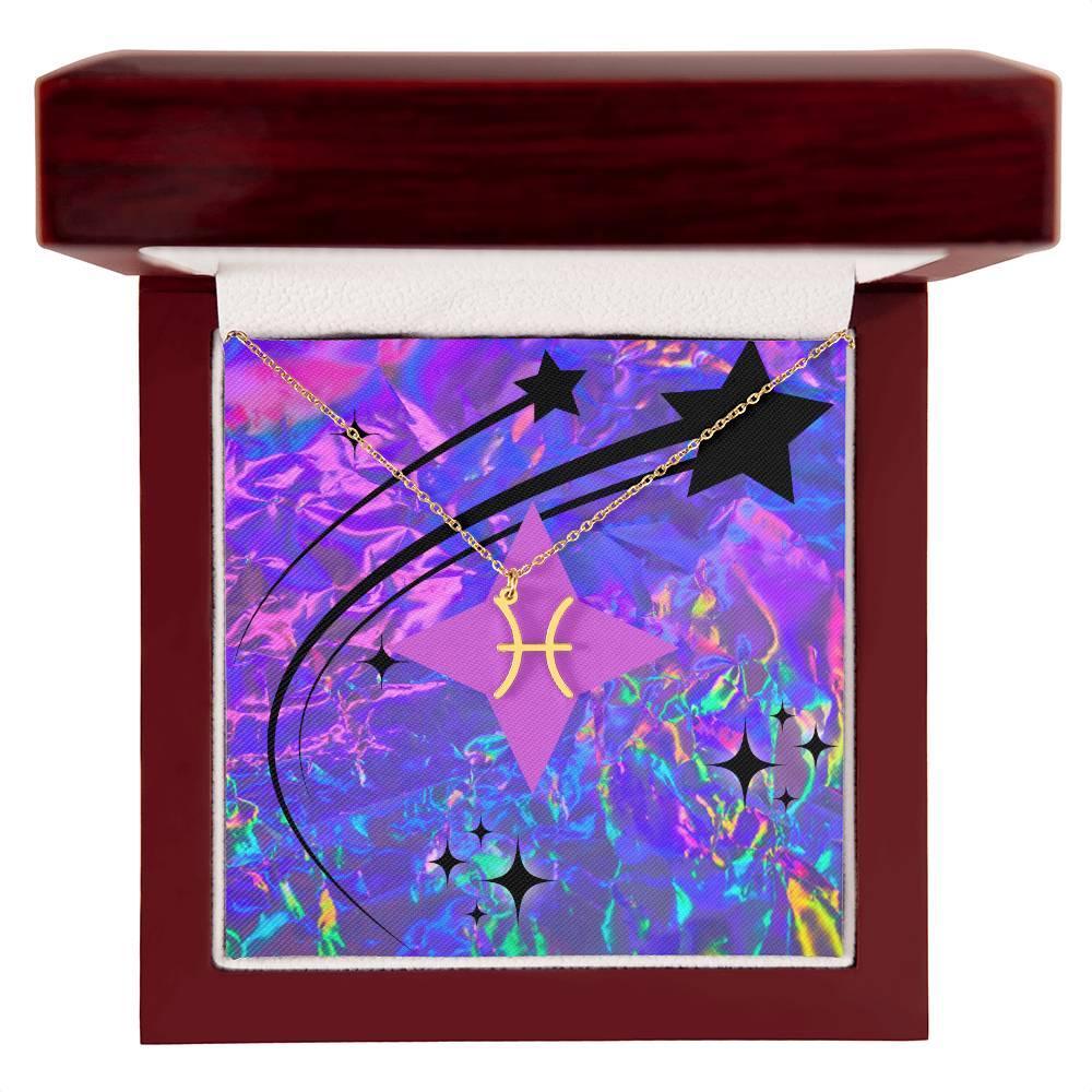 Shop our premium radiant zodiac symbol necklace metallic from MySisterIsASurvivor.