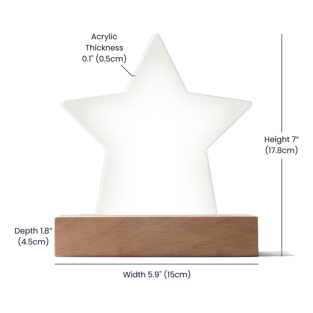 Freedom Isn't Free: Printed Star 7" Acrylic Plaque: Honoring Heroes & Promoting Mental Health Awareness