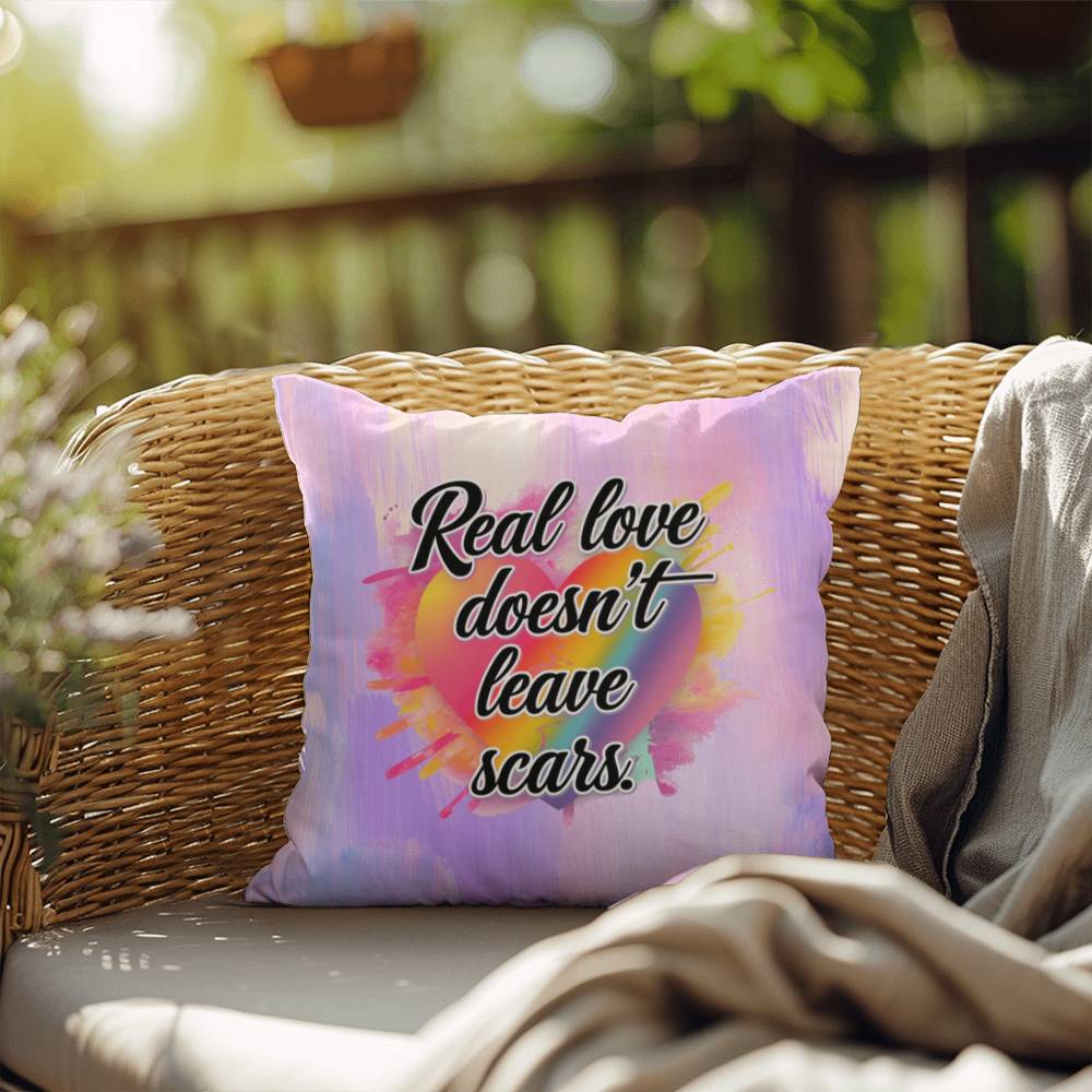 Rise & Reclaim Indoor/Outdoor Pillow – Real Love is Healing