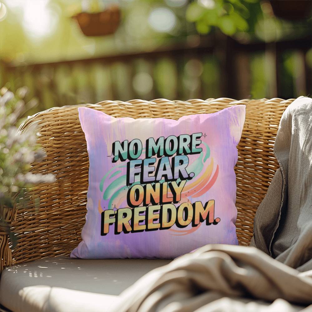 Rise & Reclaim Indoor/Outdoor Pillow – Freedom Over Fear