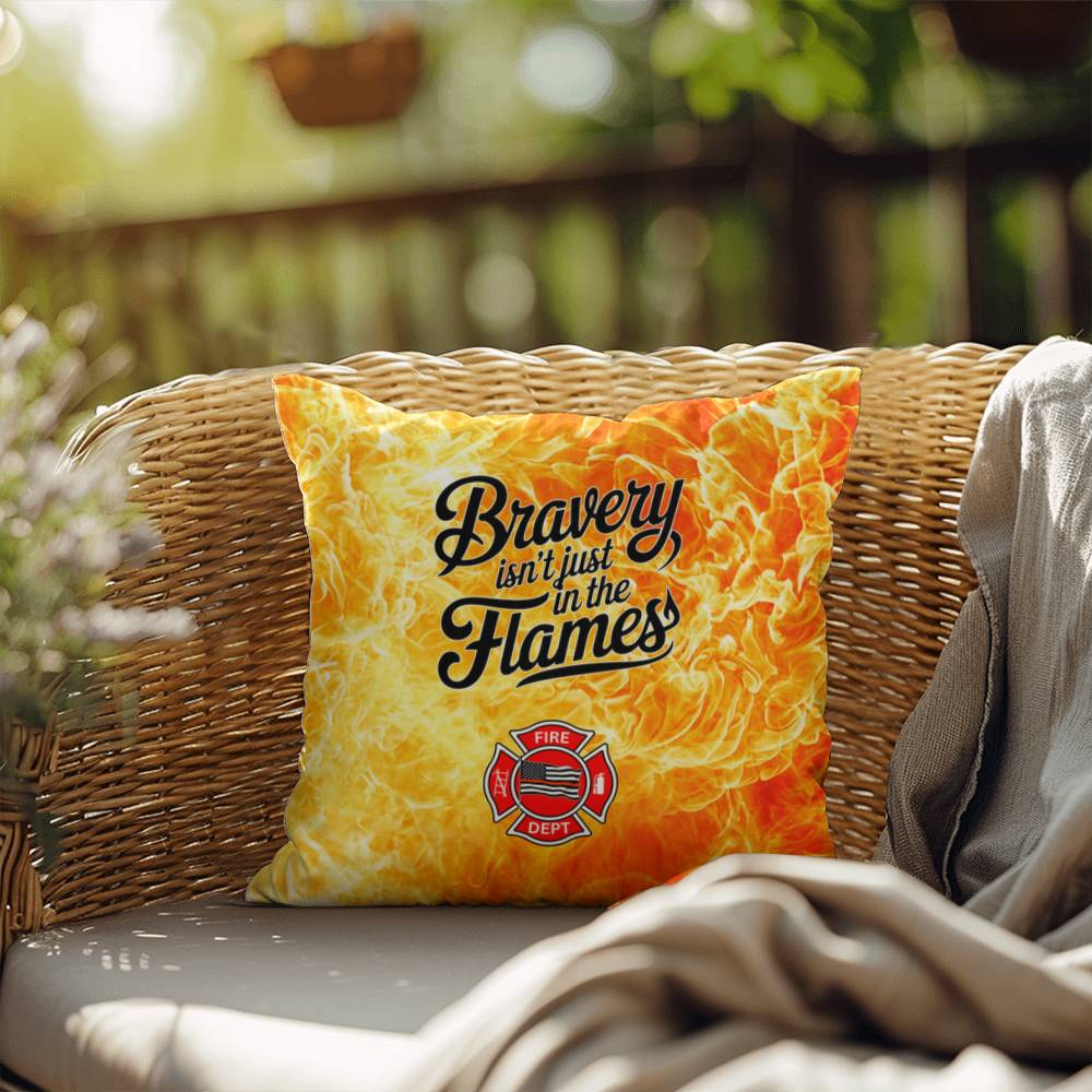 A thoughtful pillow design for firefighters, celebrating courage beyond the flames. Ideal for both indoor and outdoor spaces.