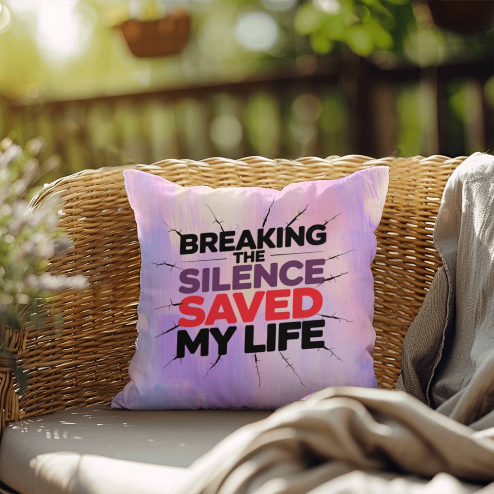 Rise & Reclaim Indoor/Outdoor Pillow – Empowerment for Survivors