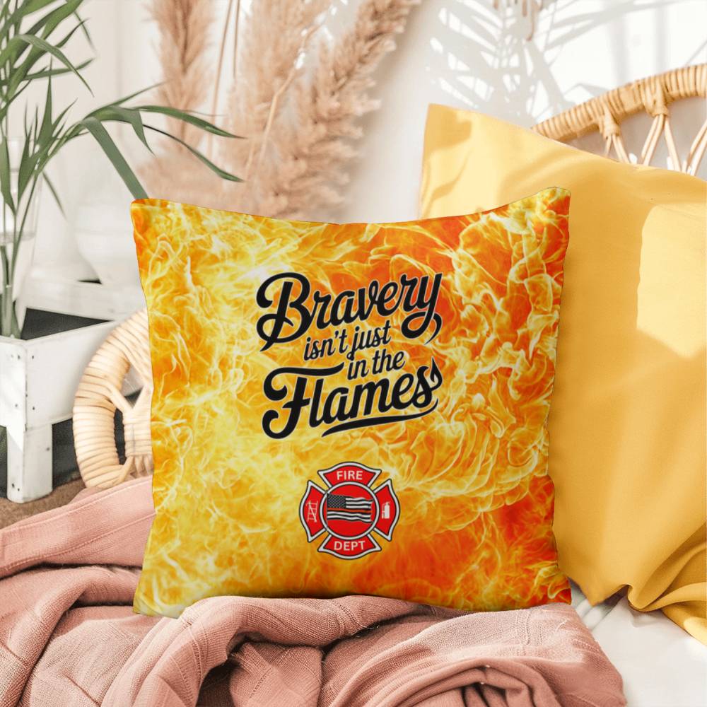A thoughtful pillow design for firefighters, celebrating courage beyond the flames. Ideal for both indoor and outdoor spaces.