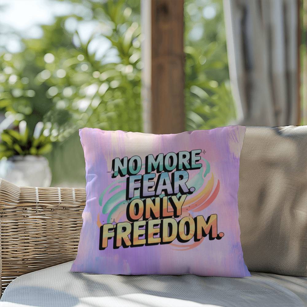 Rise & Reclaim Indoor/Outdoor Pillow – Freedom Over Fear