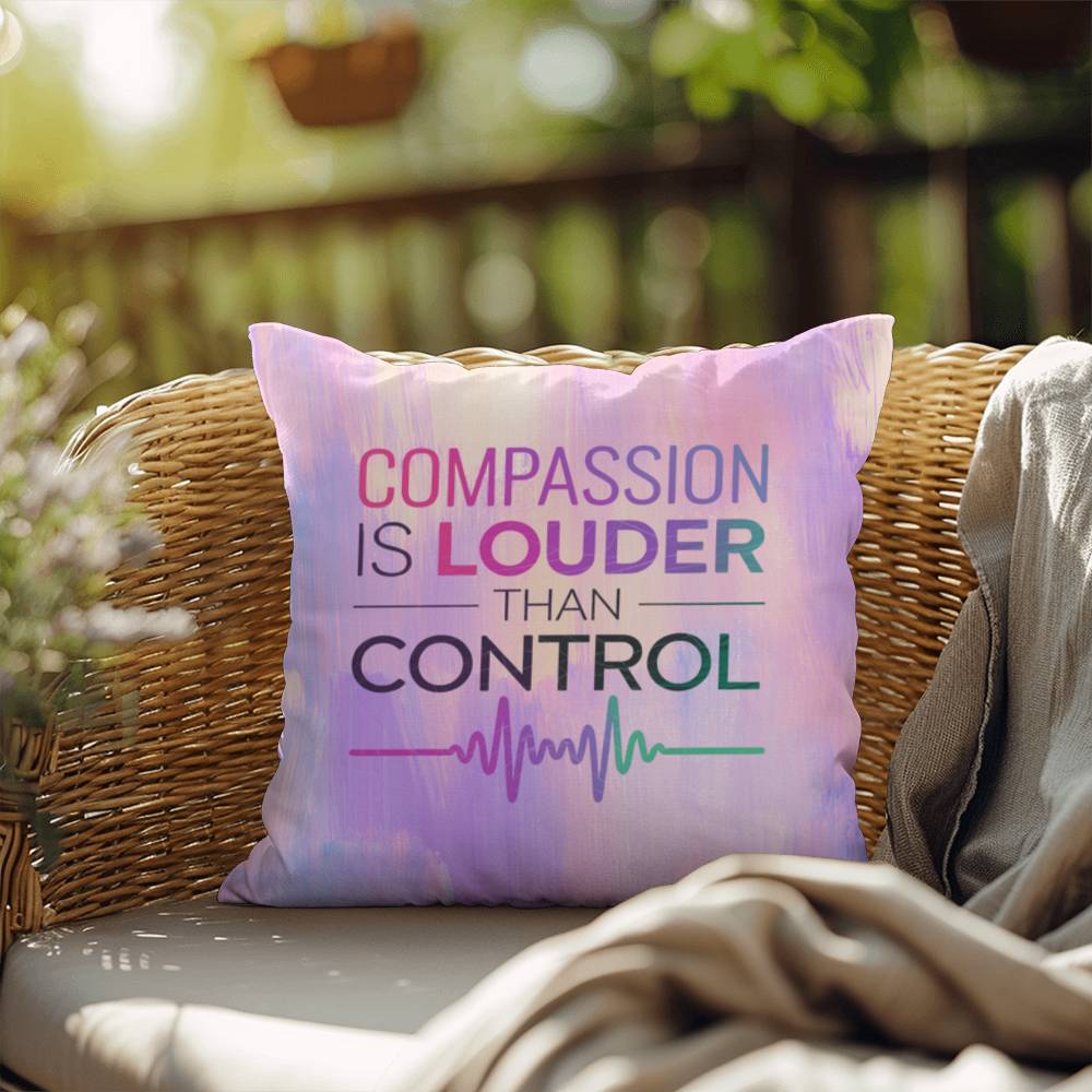 Rise & Reclaim Indoor/Outdoor Pillow – Compassion Over Control