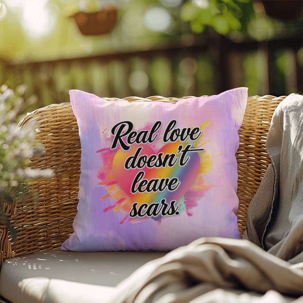 Rise & Reclaim Indoor/Outdoor Pillow – Real Love is Healing