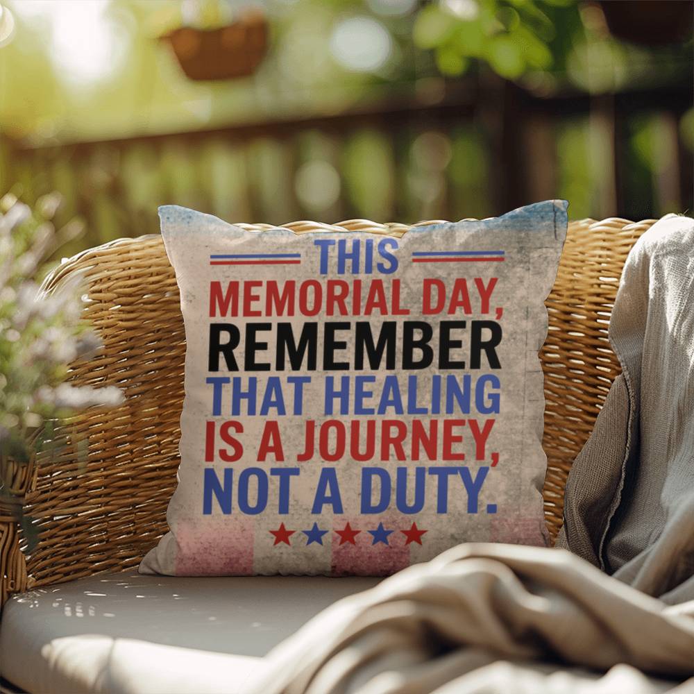 This Memorial Day, Let’s Remember personalized pillow for PTSD tribute, Memorial Day remembrance, and honoring veterans