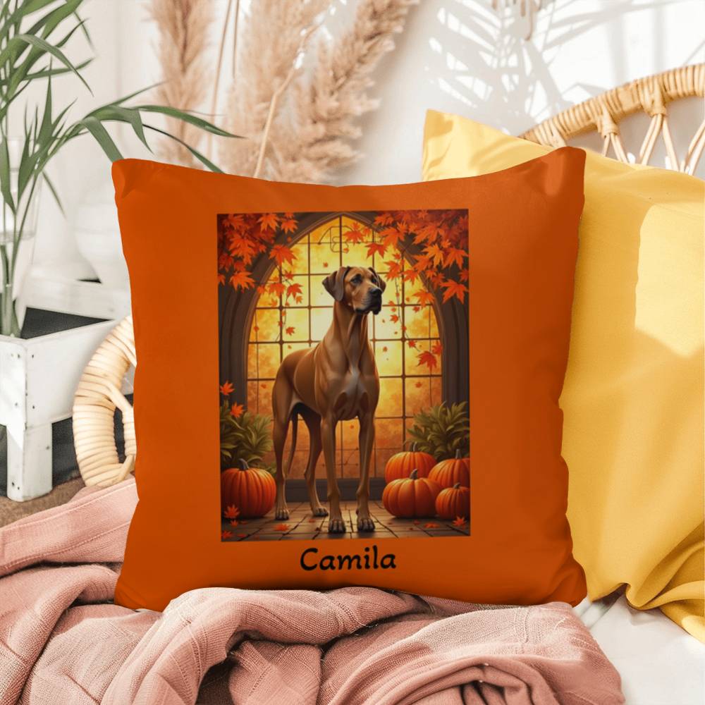 Fawn Great Dane Throw Pillow - Custom Home Decor Gift for Dane Enthusiasts