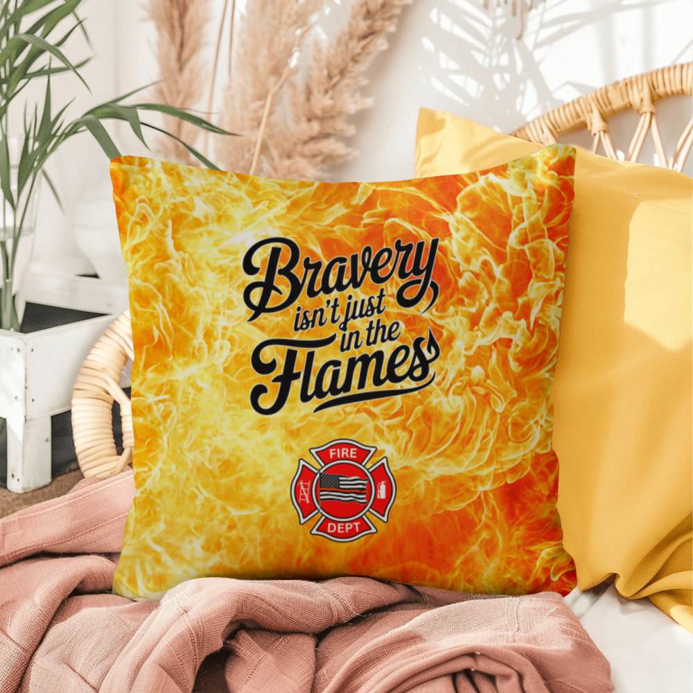 A thoughtful pillow design for firefighters, celebrating courage beyond the flames. Ideal for both indoor and outdoor spaces.