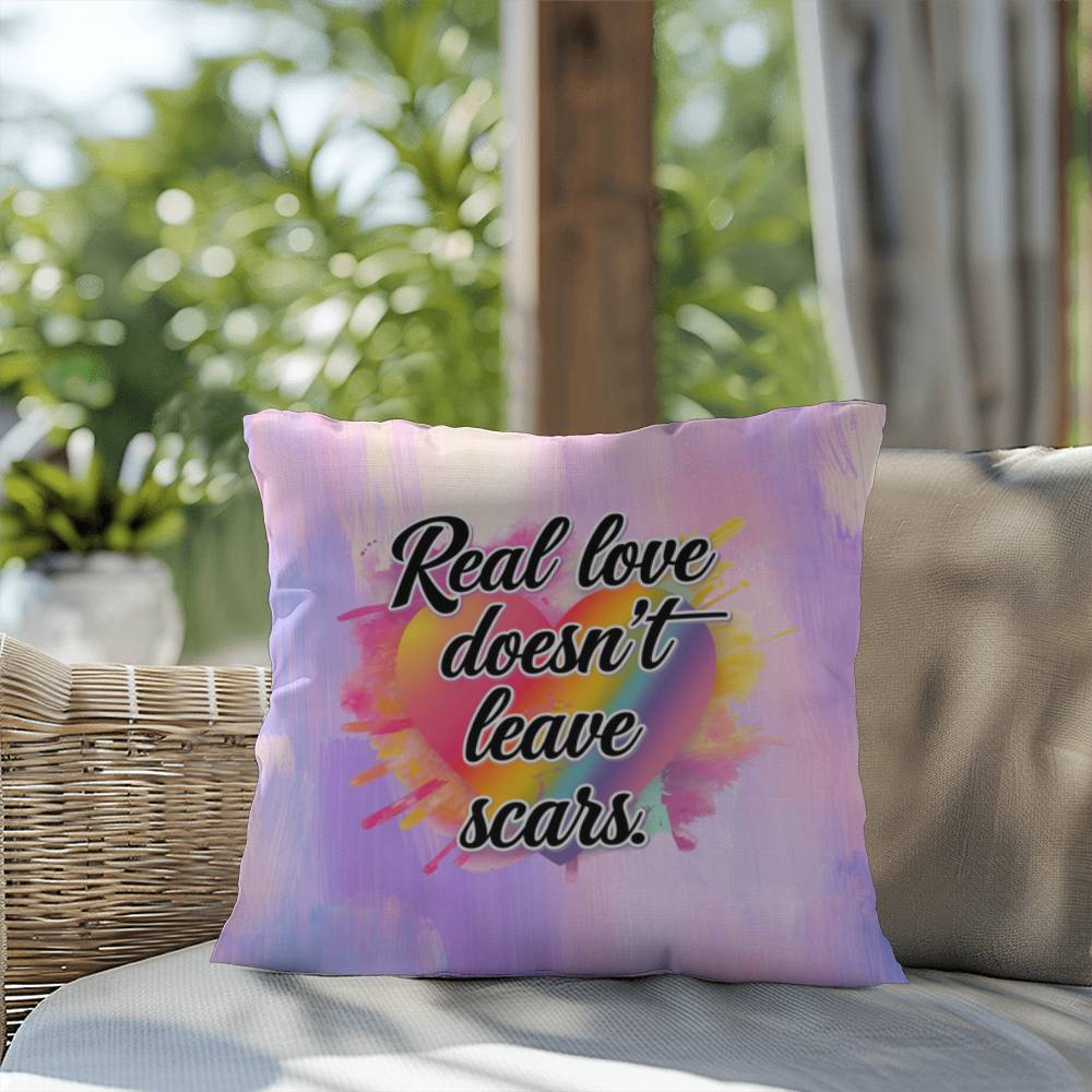 Rise & Reclaim Indoor/Outdoor Pillow – Real Love is Healing