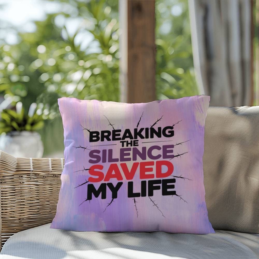 Rise & Reclaim Indoor/Outdoor Pillow – Empowerment for Survivors
