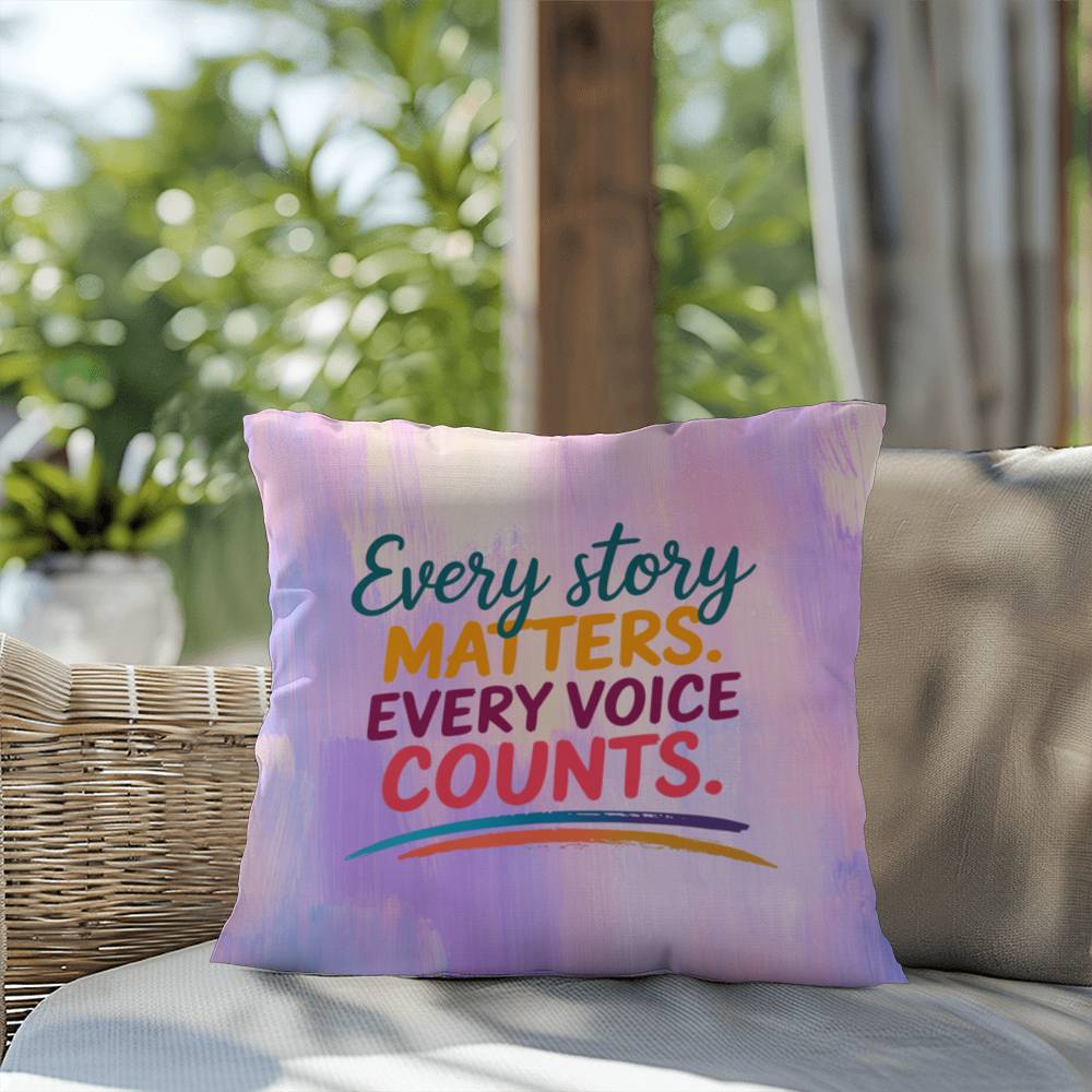 Rise & Reclaim Indoor/Outdoor Pillow – Every Story Matters