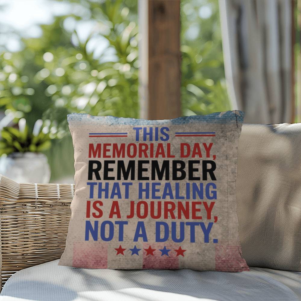 This Memorial Day, Let’s Remember personalized pillow for PTSD tribute, Memorial Day remembrance, and honoring veterans