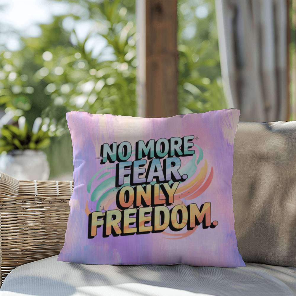 Rise & Reclaim Indoor/Outdoor Pillow – Freedom Over Fear