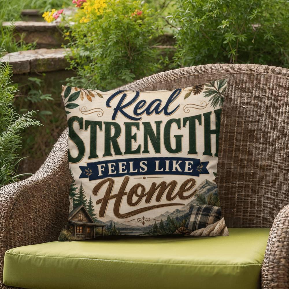 Shop our premium real strength feels like home throw pillow from MySisterIsASurvivor.