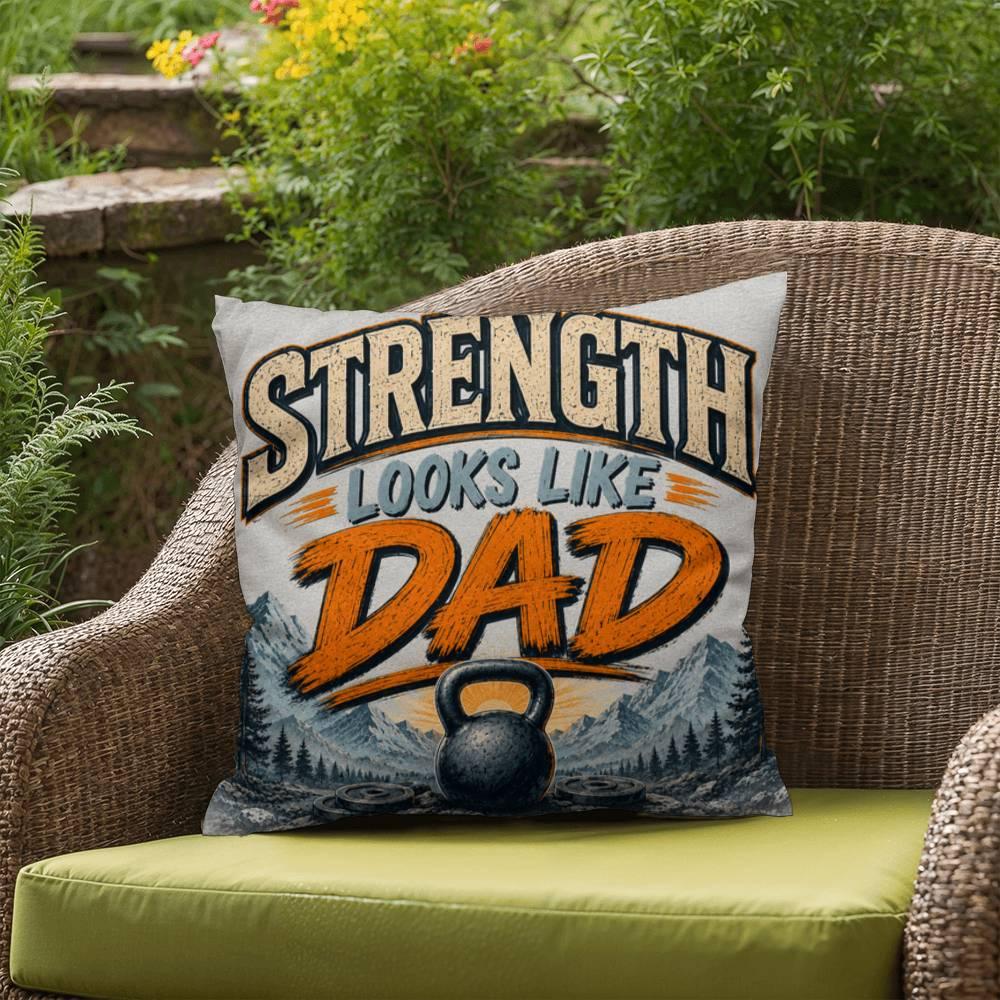 Shop our premium strength looks like dad throw pillow from MySisterIsASurvivor.