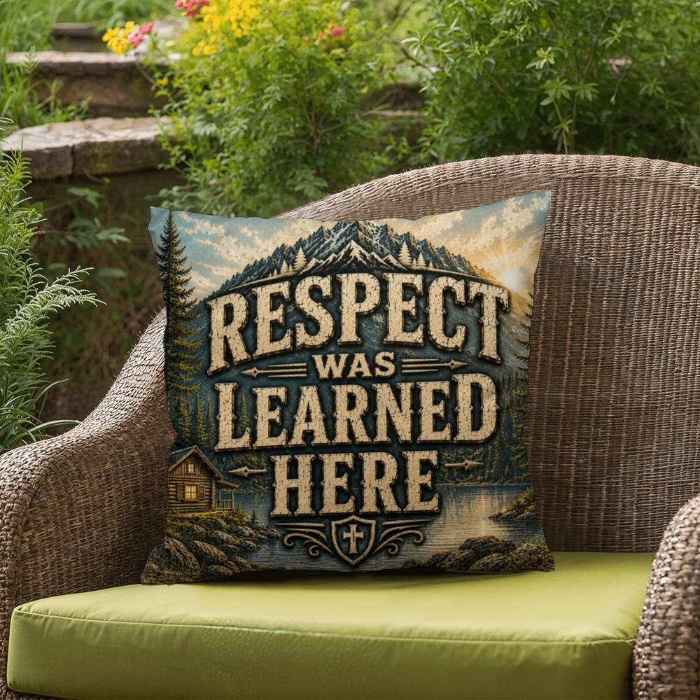 Shop our premium respect was learned here throw pillow from MySisterIsASurvivor.