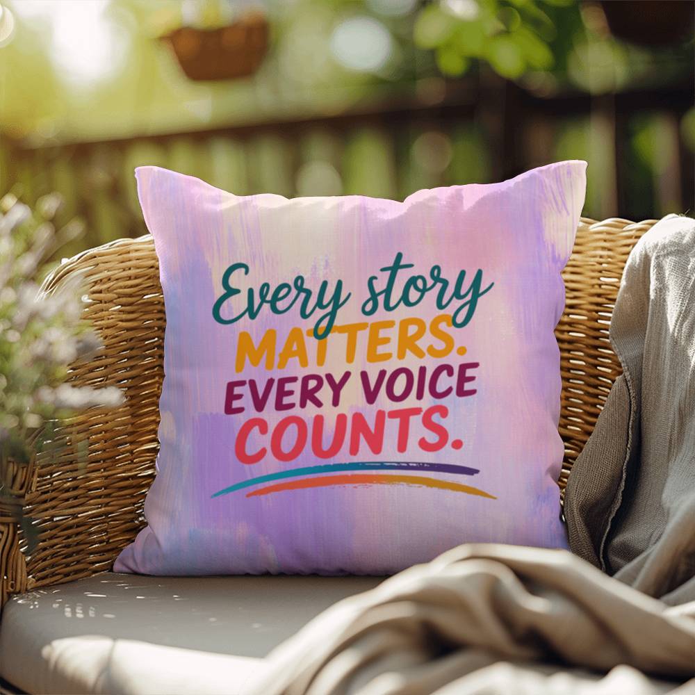 Rise & Reclaim Indoor/Outdoor Pillow – Every Story Matters