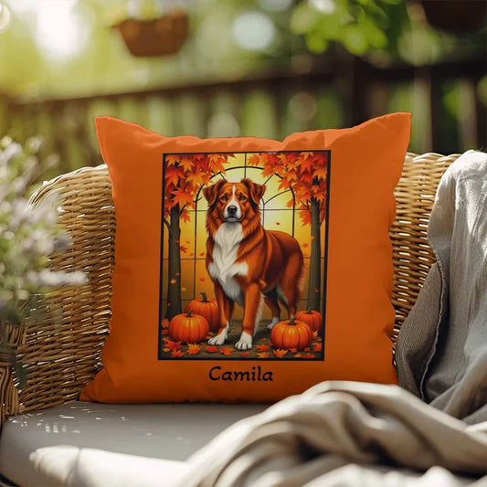 Shop our australian shepherd red indoor outdoor pillow featuring the 18" x 18" style option from MySisterIsASurvivor.
