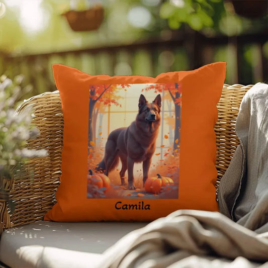 Shop our liver german shepherd indoor outdoor pillow featuring the 18" x 18" style option from MySisterIsASurvivor.