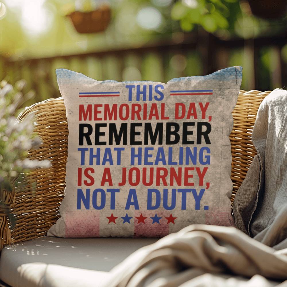 This Memorial Day, Let’s Remember personalized pillow for PTSD tribute, Memorial Day remembrance, and honoring veterans