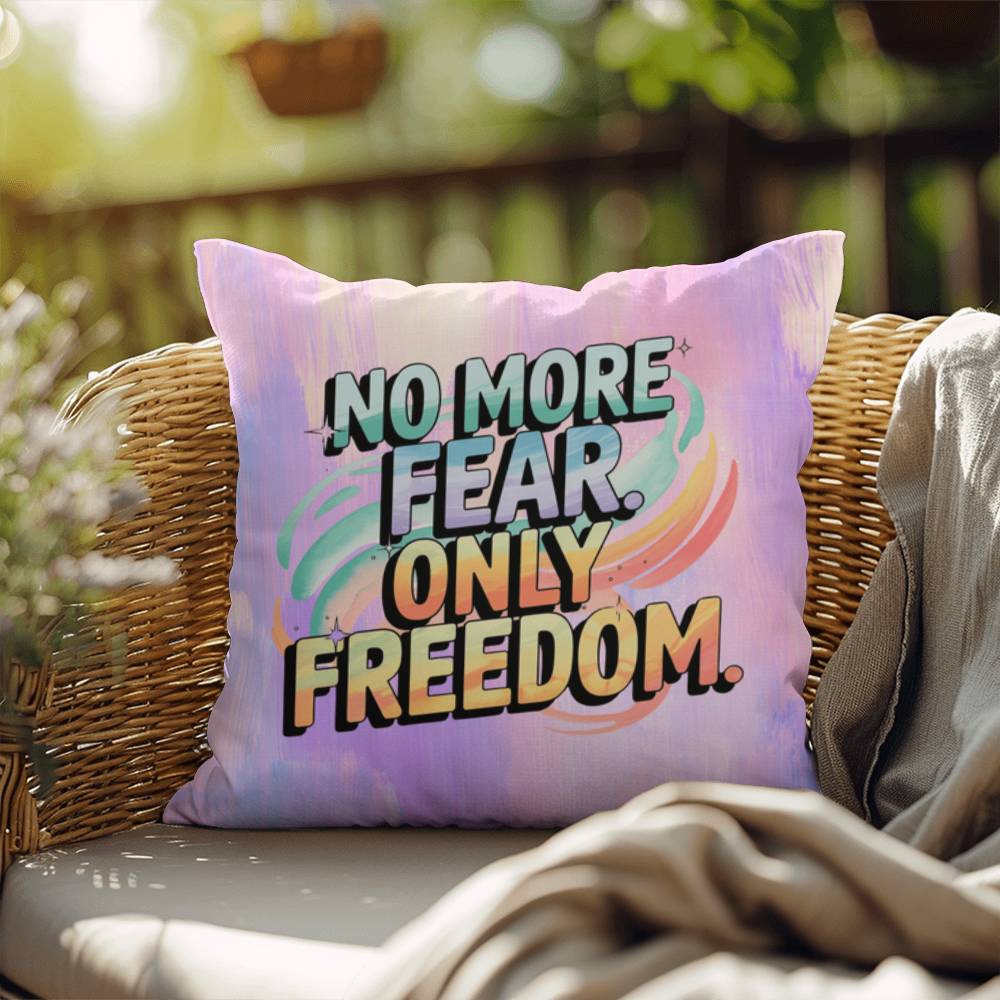 Rise & Reclaim Indoor/Outdoor Pillow – Freedom Over Fear