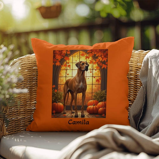 Shop our fawn great dane indoor outdoor pillow featuring the 18" x 18" style option from MySisterIsASurvivor.