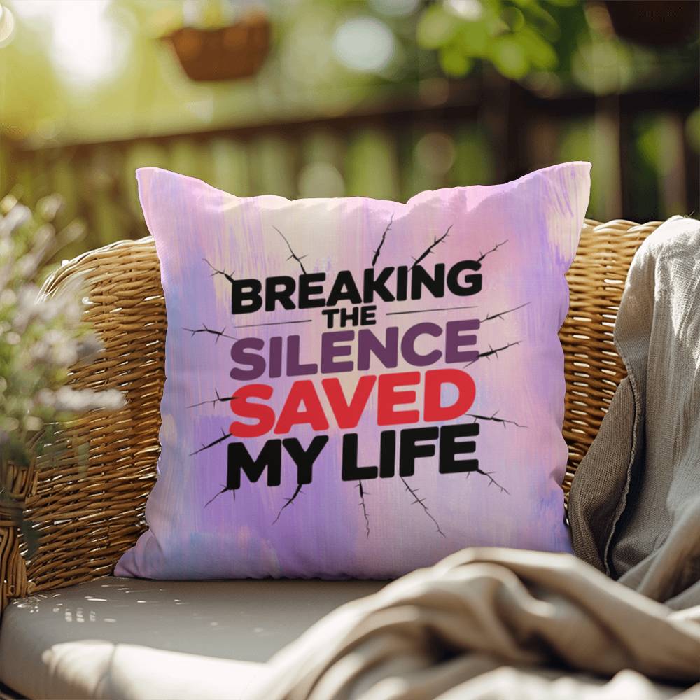 Rise & Reclaim Indoor/Outdoor Pillow – Empowerment for Survivors
