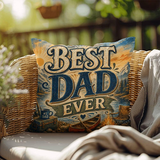 Shop our best dad ever throw pillow featuring the 18" x 18" style option from MySisterIsASurvivor.