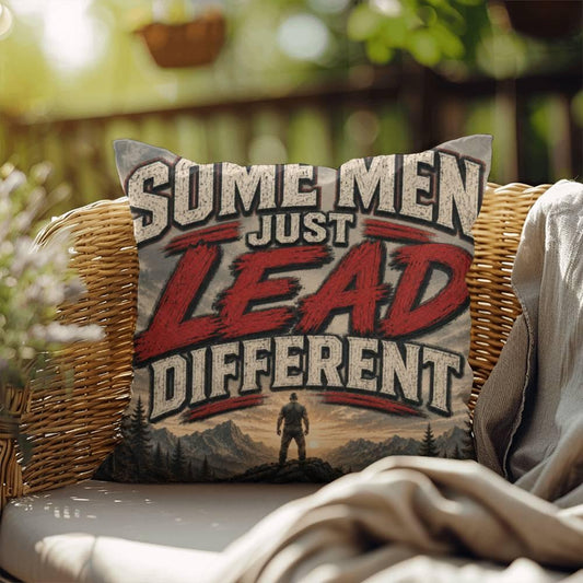 Shop our some men just lead different throw pillow featuring the 18" x 18" style option from MySisterIsASurvivor.