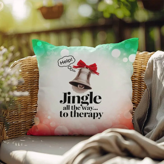 Shop our jingle all the way indoor outdoor pillow featuring the 18" x 18" style option from MySisterIsASurvivor.