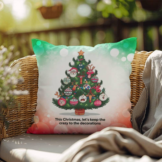 Shop our this christmas lets keep indoor outdoor pillow featuring the 18" x 18" style option from MySisterIsASurvivor.
