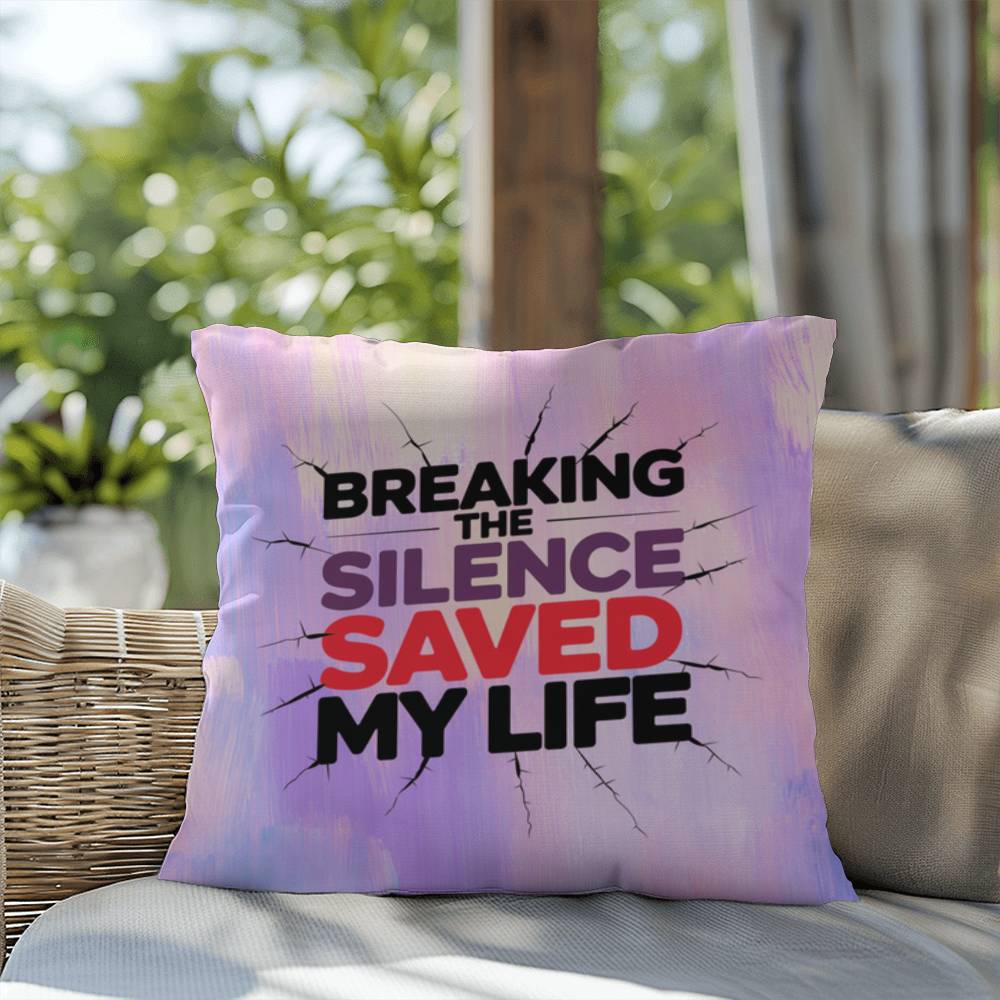 Rise & Reclaim Indoor/Outdoor Pillow – Empowerment for Survivors