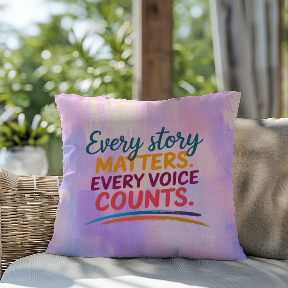 Rise & Reclaim Indoor/Outdoor Pillow – Every Story Matters