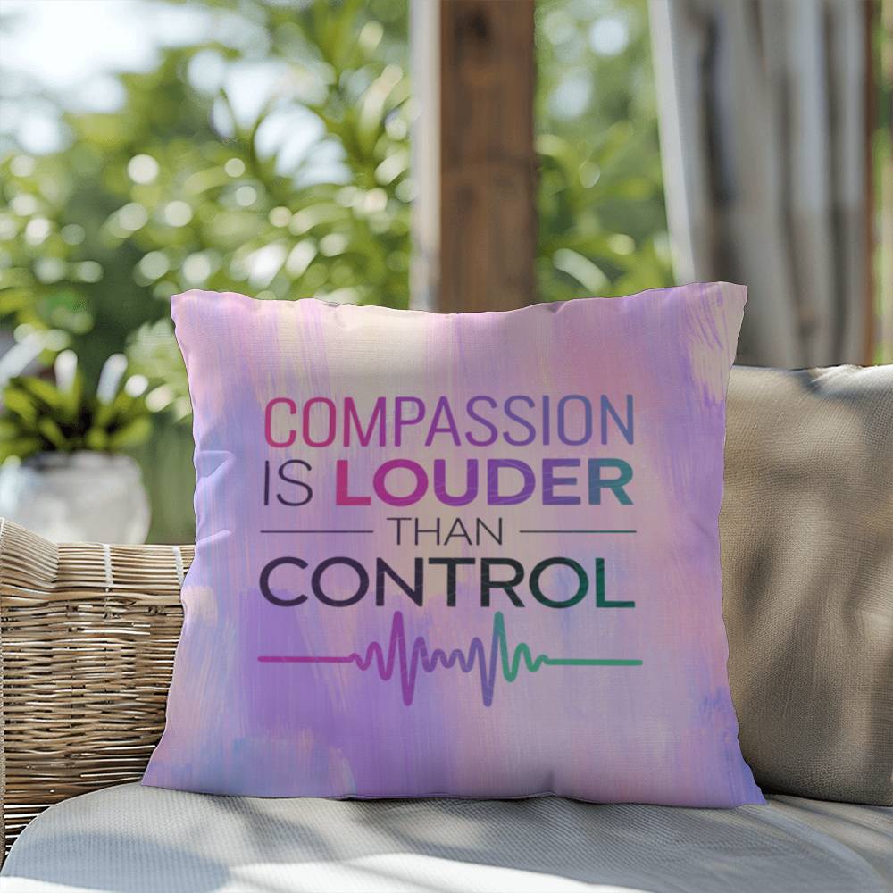 Rise & Reclaim Indoor/Outdoor Pillow – Compassion Over Control