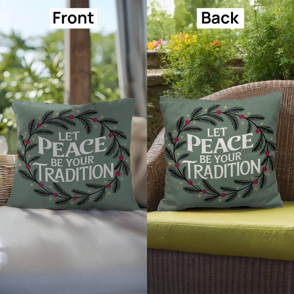 Let Peace Fill Your Heart Throw Pillow - Gentle Christmas décor for serenity and joy