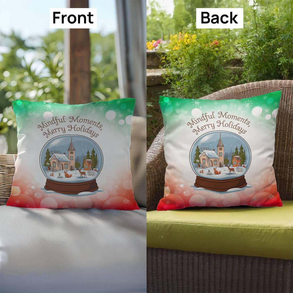 Shop our premium mindful moments merry holidays indoor outdoor pillow from MySisterIsASurvivor.